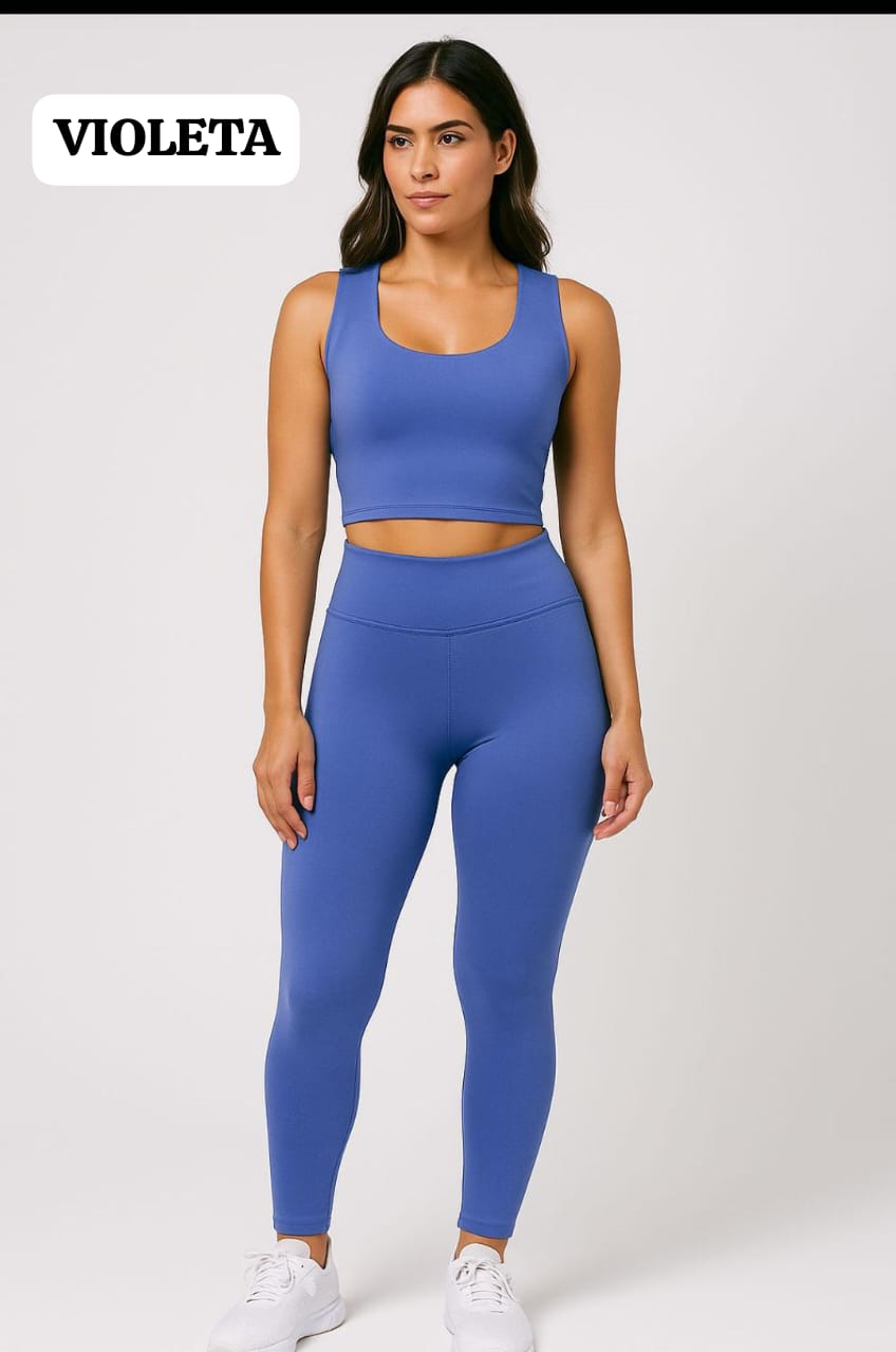 RF 470 Conjunto Leguins Crop Top