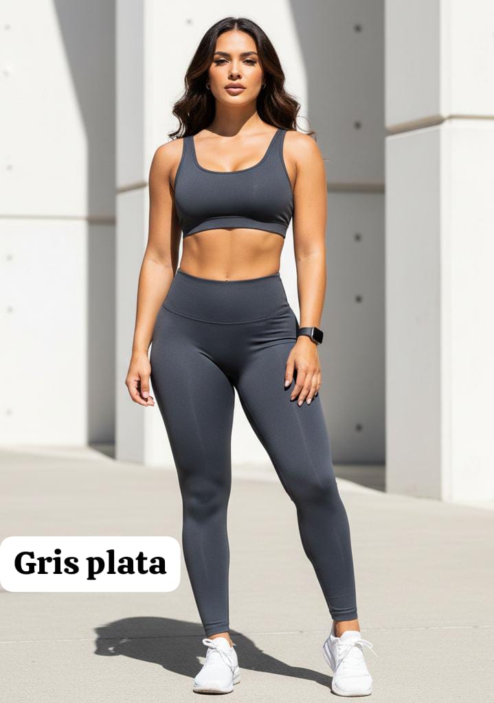 RF 470 Conjunto Leguins Crop Top