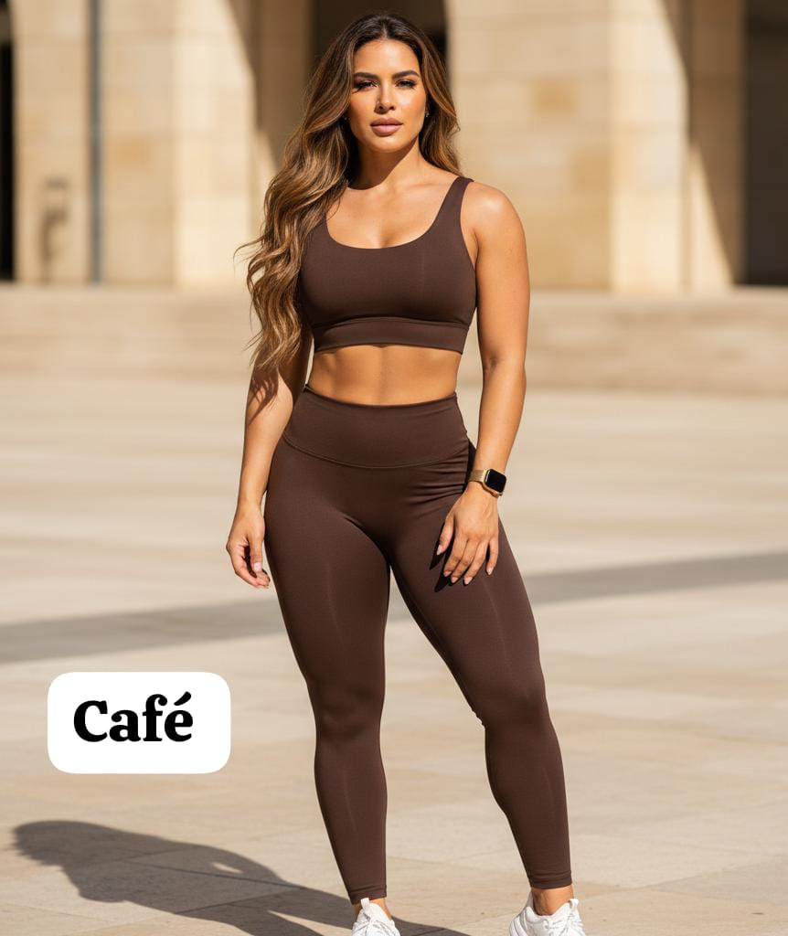 RF 470 Conjunto Leguins Crop Top