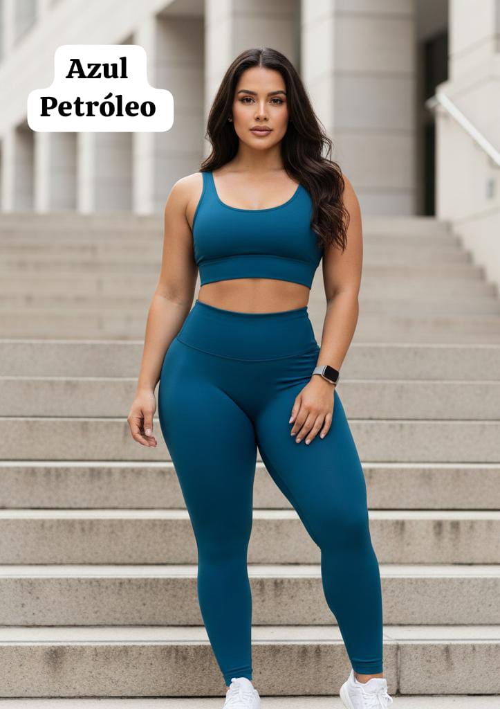 RF 470 Conjunto Leguins Crop Top
