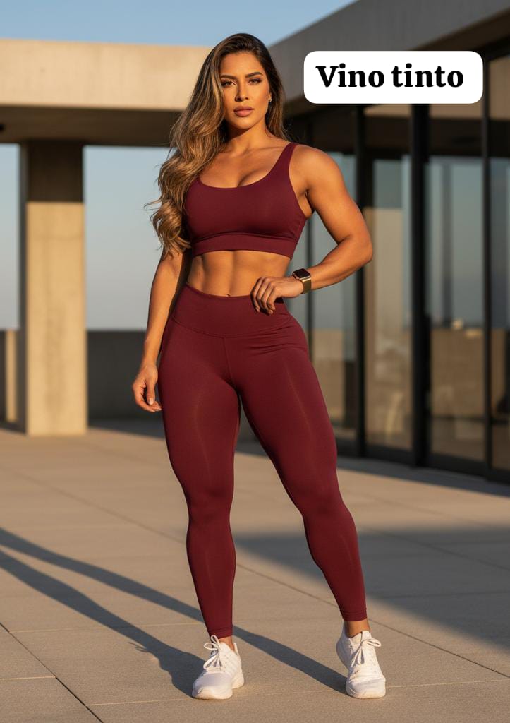 RF 470 Conjunto Leguins Crop Top