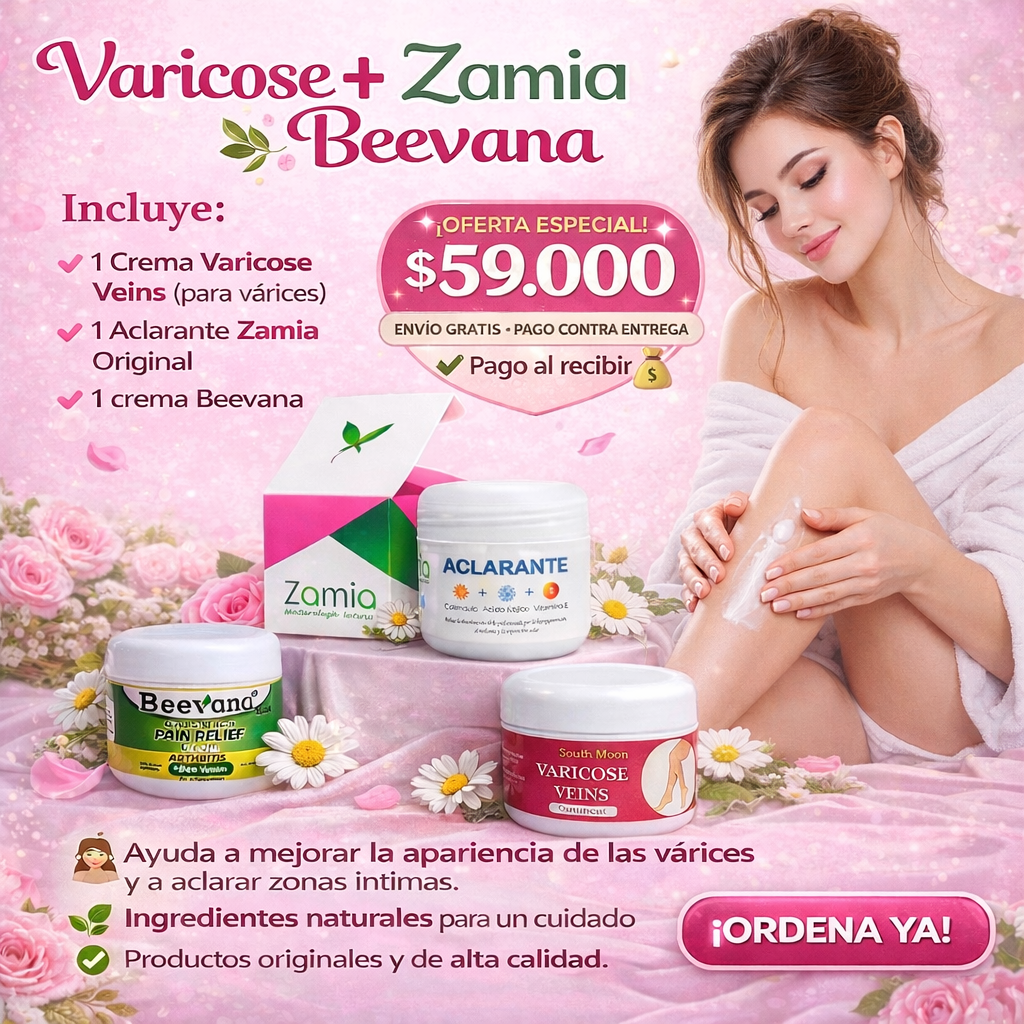 KIT DE CUIDADO PERSONAL -       1 Aclarante + 1 Beevana + 1 Varicose CON ENVIO GRATIS
