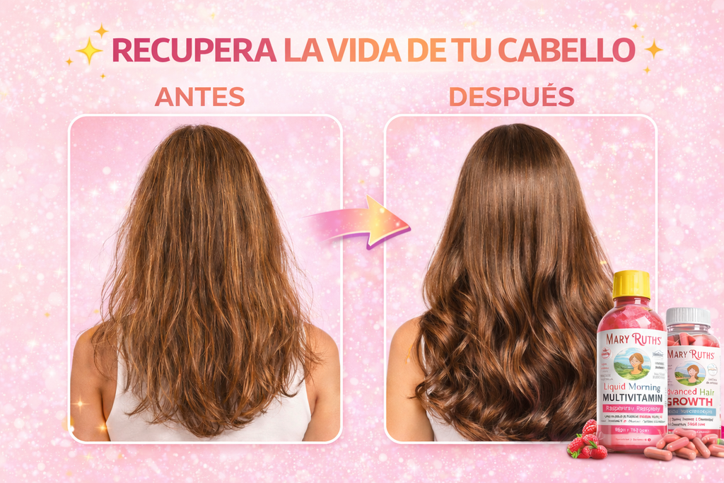 COMBO NUTRE CABELLO HAIR GROWTH + MARY RUTH FRAMBUESA